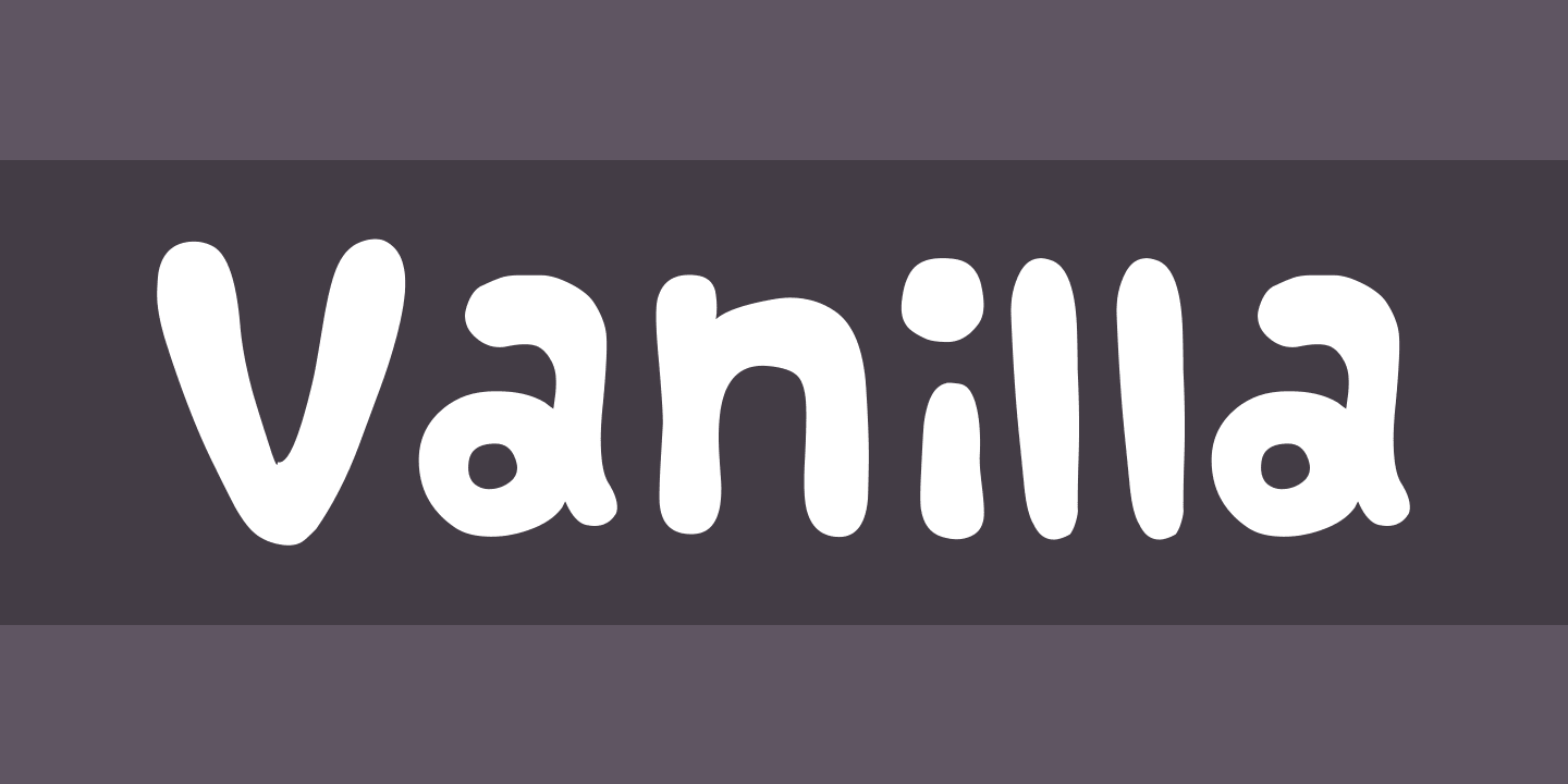 Пример шрифта Vanilla #1